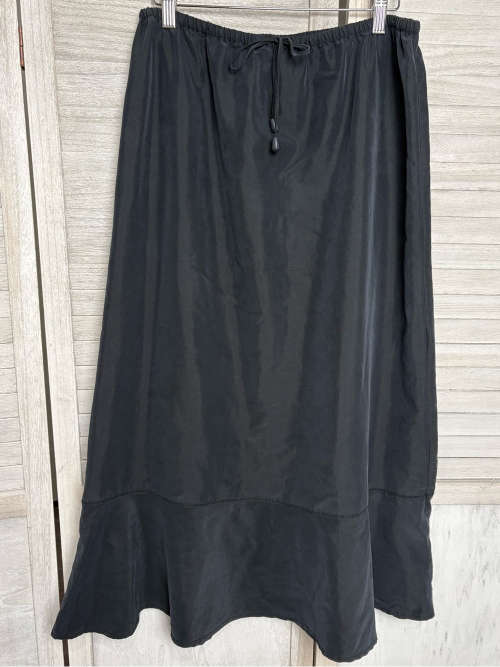 HEARTS OF PALM sz10 charcoal black maxi skirt